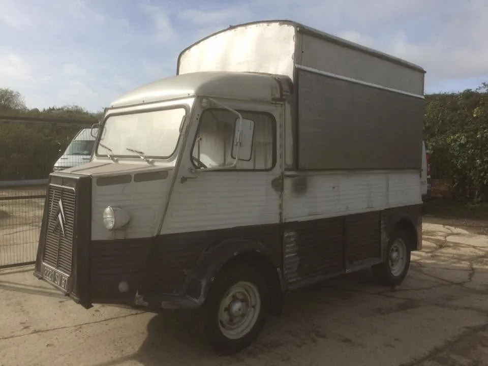 Classic Citroen van before restoration at OH Works in Fairford
