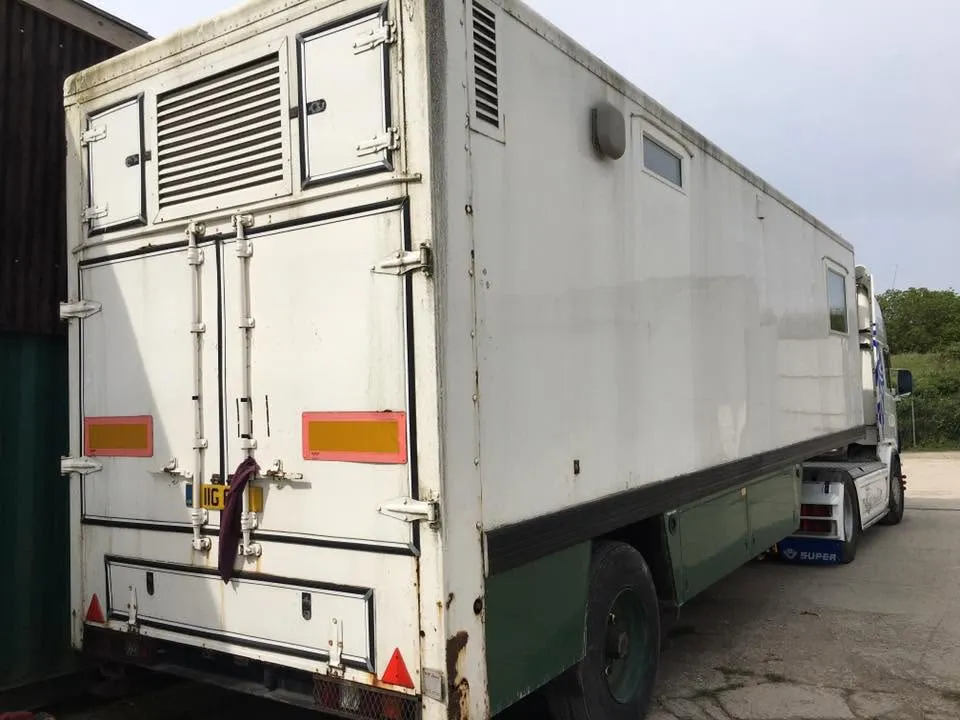 Trailer before repair at OH Works in Fairford