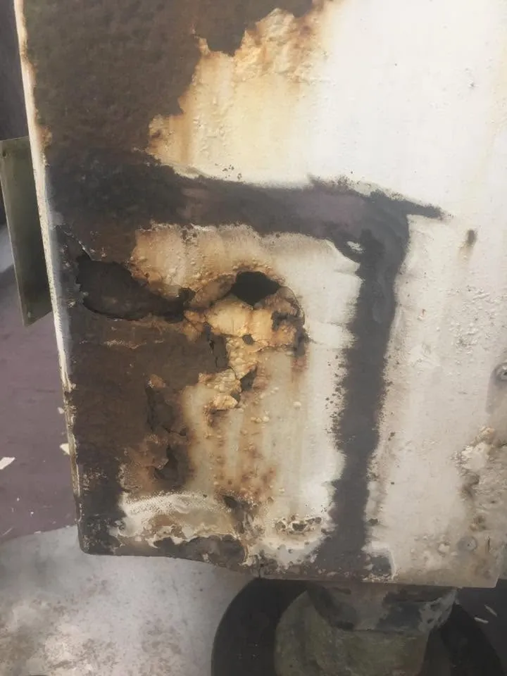 Trailer corrosion found during repair at OH Works in Fairford