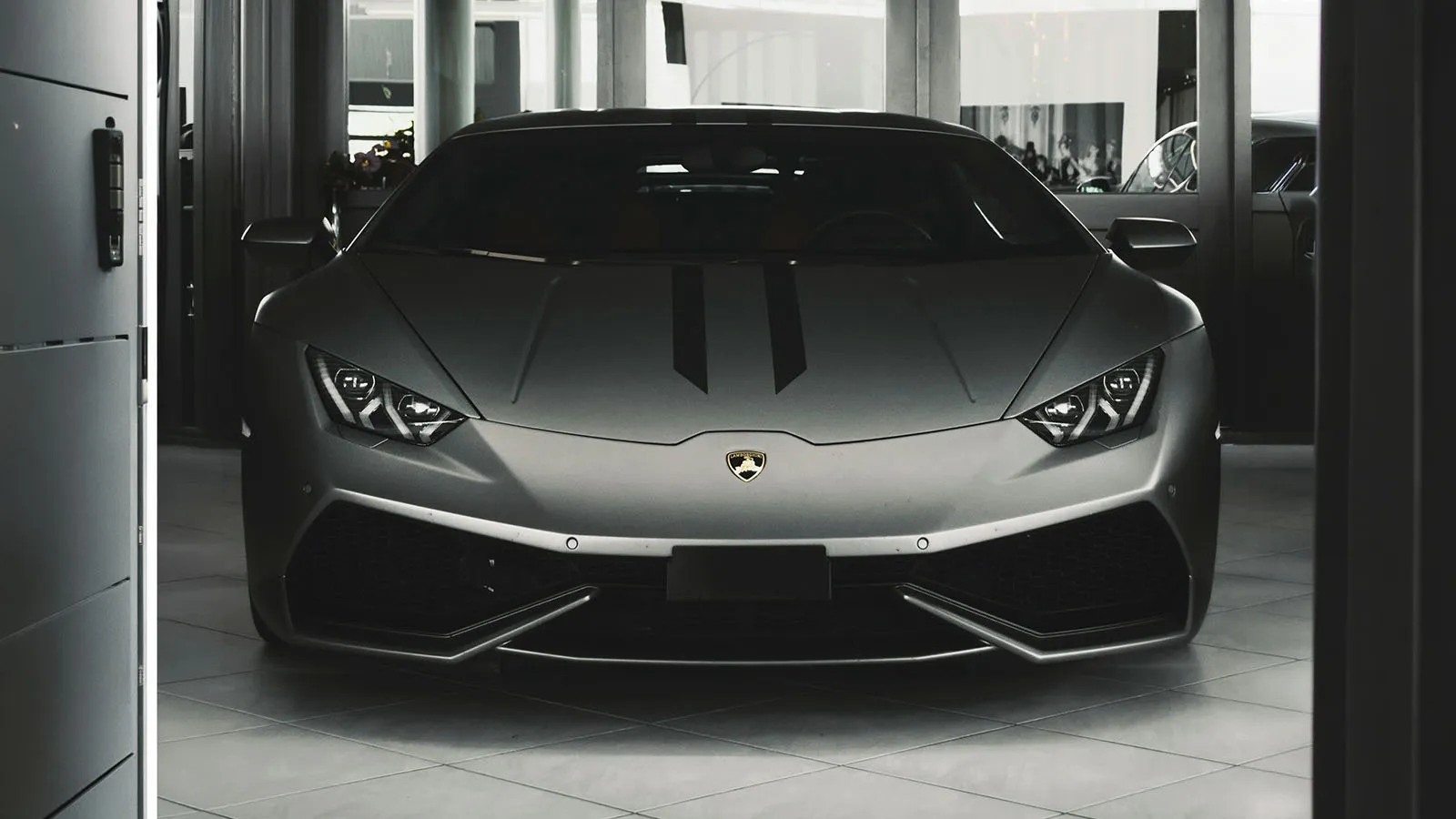 Lamborghini bodywork and paint repair at OH Works in Fairford